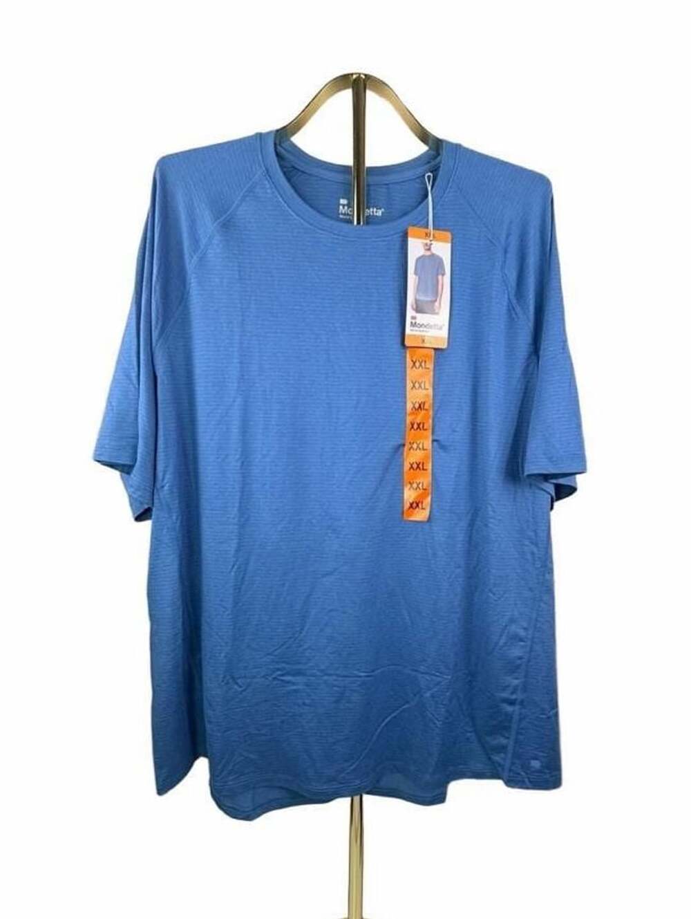 Mondetta Athletic T-Shirt Size XXL Blue Recycled Polyester Short Sleeve